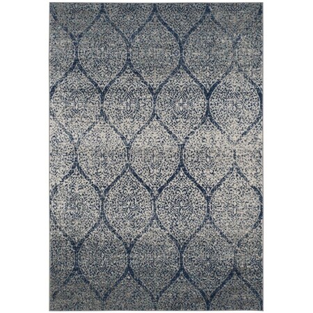 Safavieh Madison Large Rectangle Area Rug, Navy and Silver - 9 x 12 ft. MAD604G-9